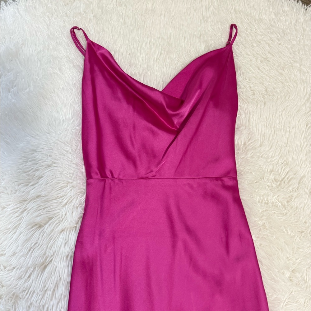 Adelyn Rae Pink Cowl Neck Slip Dress xs - Picture 3 of 10